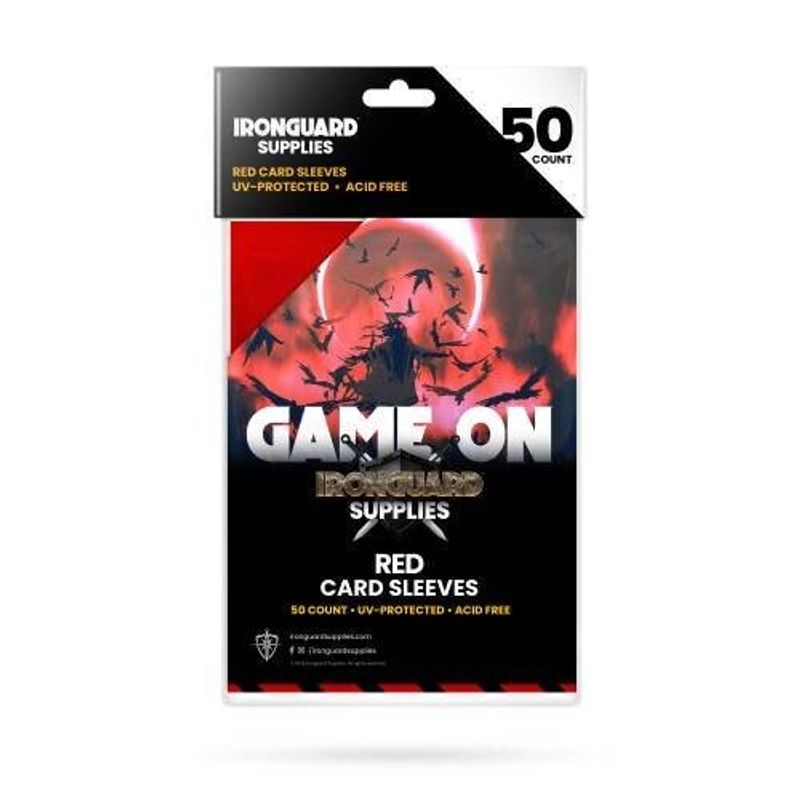 IRONGUARD CARD SLEEVES RED 50CT