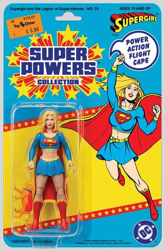 SUPERGIRL AND THE LEGION OF SUPER HEROES #23 FACSIMILE EDITION CVR B JASON GEYER & ALEX SAVIUK SUPERGIRL SUPER POWERS CARD STOCK VAR