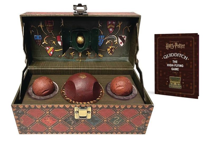 HARRY POTTER QUIDDITCH SET WITH GOLDEN SNITCH REVISED ED