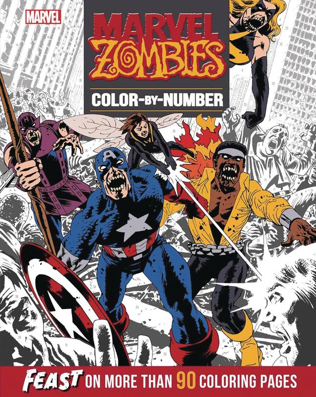 MARVEL ZOMBIES COLOR BY NUMBER SC 