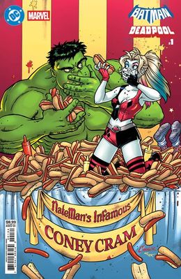 DC MARVEL BATMAN DEADPOOL #1 (ONE SHOT) CVR F AMANDA CONNER HARLEY QUINN HULK CARD STOCK VAR