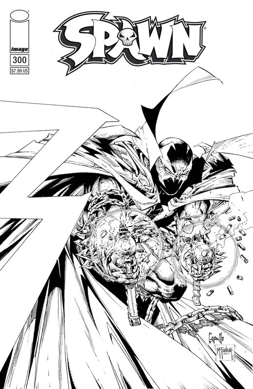 SPAWN #300 CVR F B&W CAPULLO & MCFARLANE