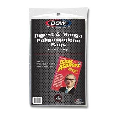 BCW DIGEST & MANGA BAGS (PACK OF 100)