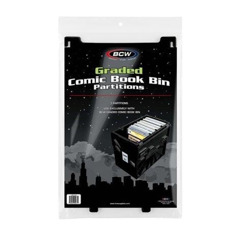 BCW GRADED COMIC BOOK BIN PARTITIONS BLACK (3 PACK)