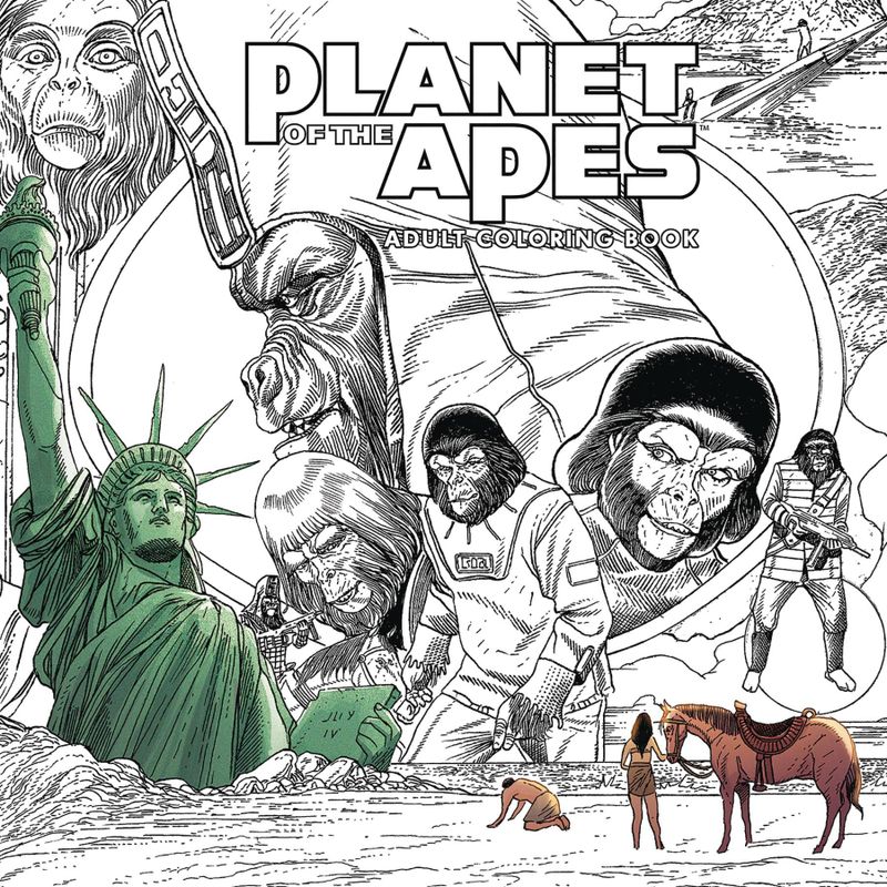 PLANET OF THE APES ADULT COLORING BOOK SC