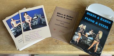 MOTHER PRODUCTIONS BIKES & BABES FLESH & STEEL 32 CARD SET 1995