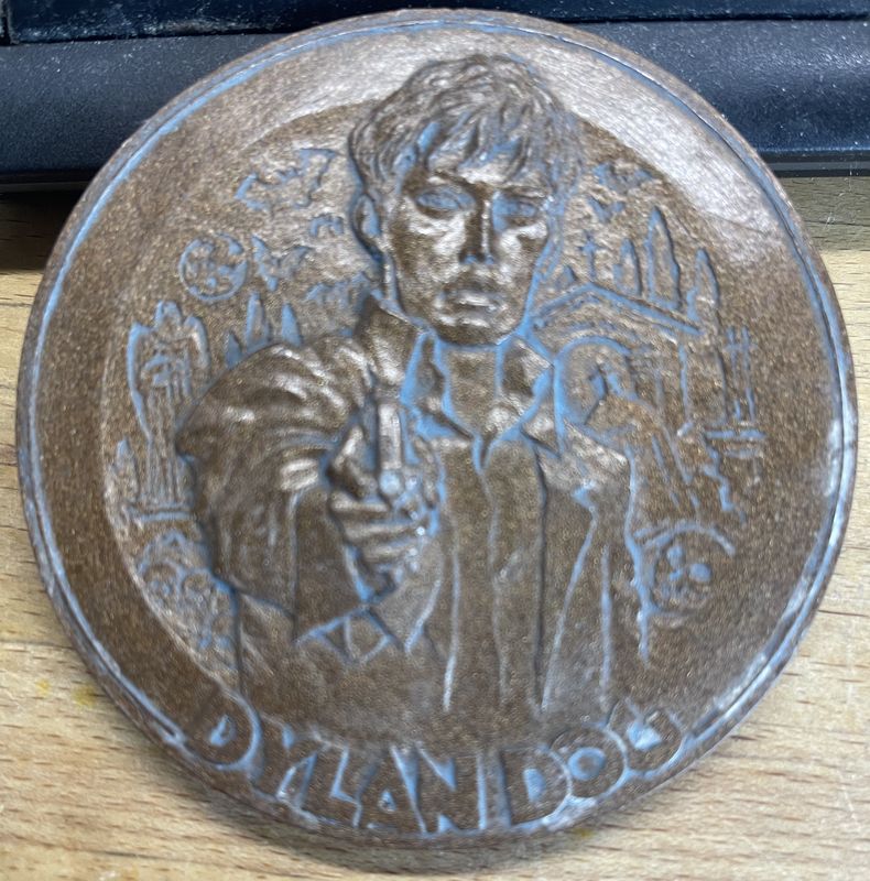 DYLAN DOG "MEDALJ" I TRÄ MEDAL IN WOOD