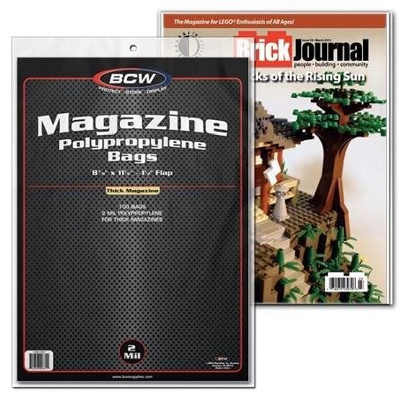 BCW MAGAZINE BAGS THICK (PACK OF 100)