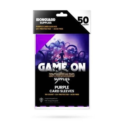 IRONGUARD CARD SLEEVES PURPLE 50CT