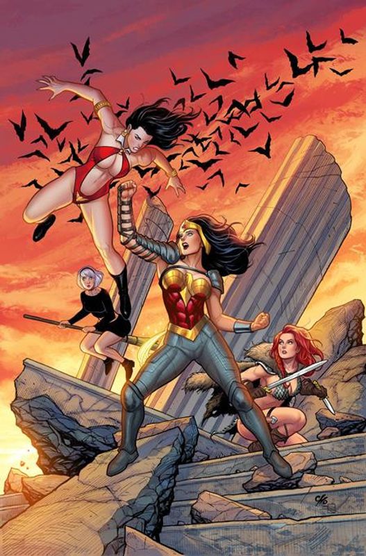 DC K.O. BOSS BATTLE #1 (ONE SHOT) CVR D FRANK CHO CARD STOCK VAR