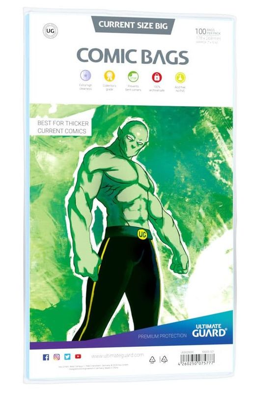 Comic Bags Ultimate Guard Current size BIG - 100 pack