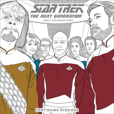 STAR TREK NEXT GEN ADULT COLORING BOOK TP VOL 02 CONTINUING