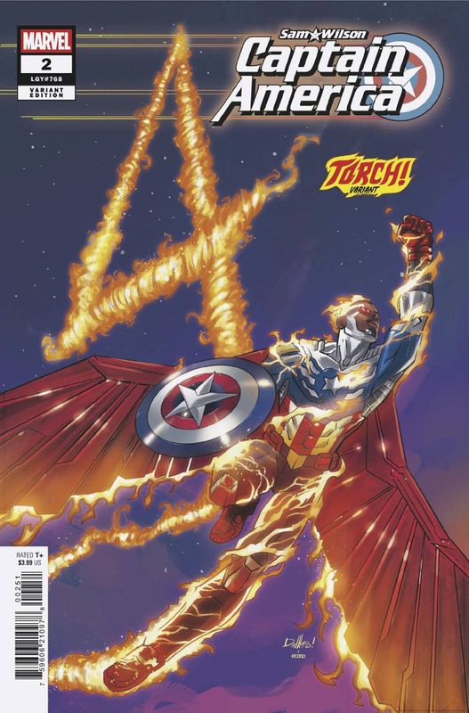 SAM WILSON CAPTAIN AMERICA #2 (OF 5) DAVID MESSINA TORCH VAR