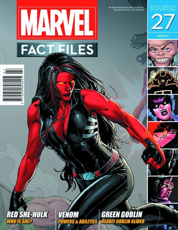 MARVEL FACT FILES #27 RED SHE-HULK COVER