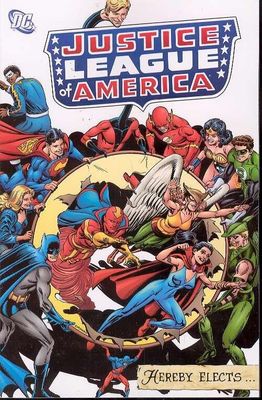 JUSTICE LEAGUE OF AMERICA HEREBY ELECTS TP
( JLA (gamla) 4,75, 105-106, 146, 161, 173-174)

