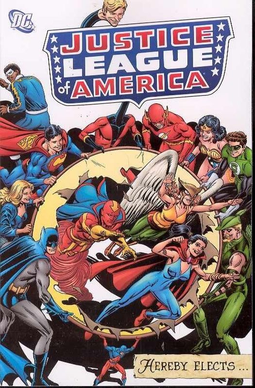 JUSTICE LEAGUE OF AMERICA HEREBY ELECTS TP
( JLA (gamla) 4,75, 105-106, 146, 161, 173-174)
