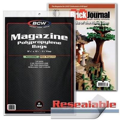 BCW RESEALABLE MAGAZINE BAGS THICK (PACK OF 100)