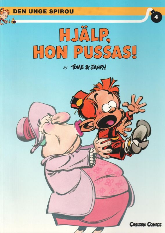 Den unge Spirou 4 - Hjälp, hon pussas! SC 1:a upplagan