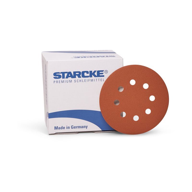 Sliprondell 125mm 8 hål 50/100-pack