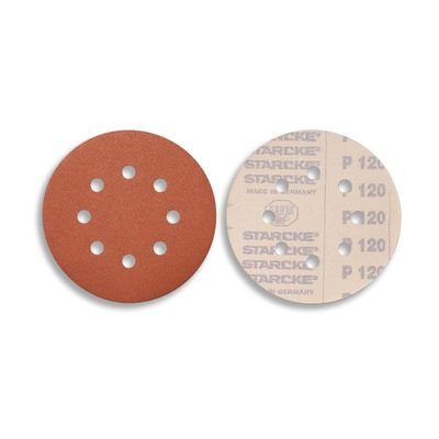 Sliprondell 125mm 8 hål 50/100-pack