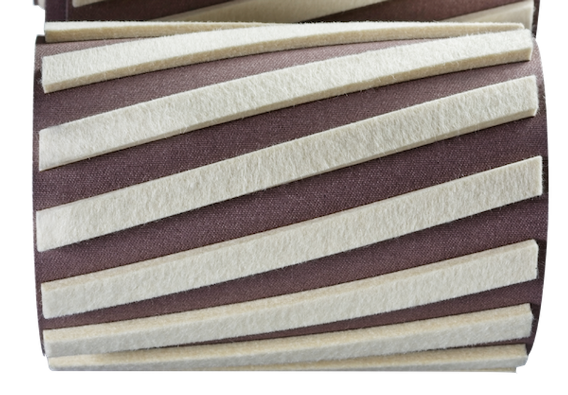 Lamellband 150 x 5510 mm with feltstrips 20/10, felt thickness 3mm