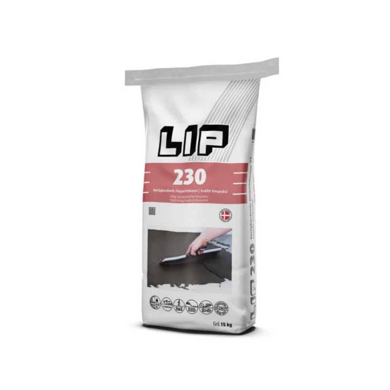 LIP 230 Snabb Finspackel 15 kg säck