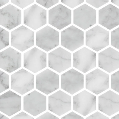 marmor-hexagon-polerad-vit