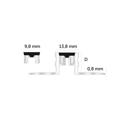 Rörelsefog – Beige – MSA Optimax Aluminium mått