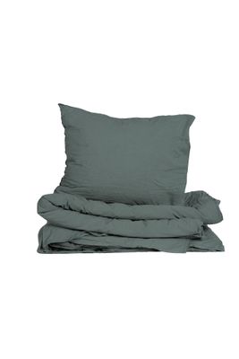 Påslakanset Crinkle EKO Petrol