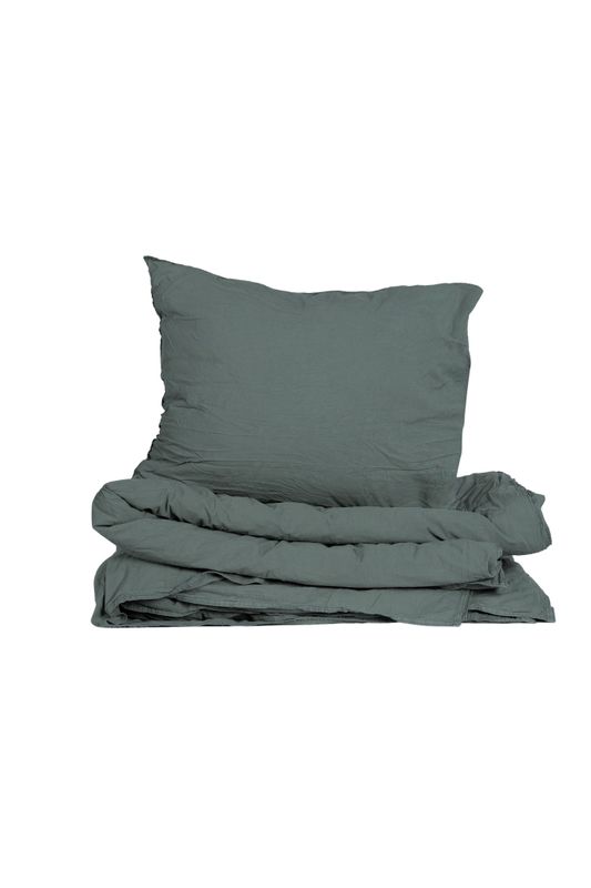 Påslakanset Crinkle EKO Petrol