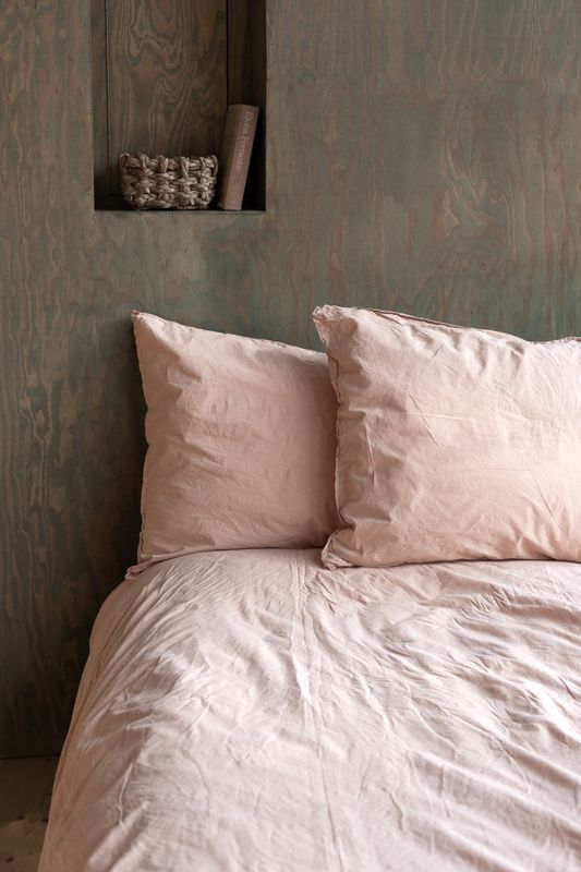 Påslakanset Crinkle EKO Nude Pink