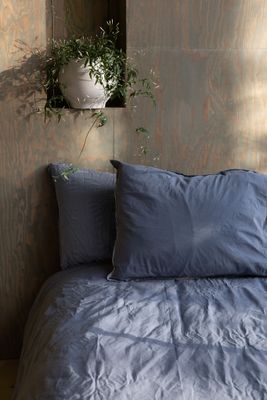 Påslakanset Crinkle EKO Dusty Blue