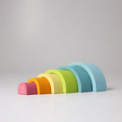 Regnbåge trä liten Pastell