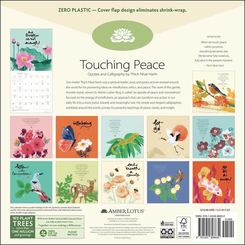 Väggkalender Thich Nhat Hanh