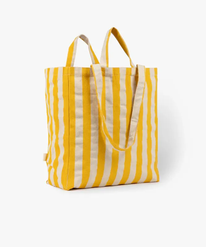 Ekologisk Tygkasse / Tote bag ORIGINAL - Randig GUL