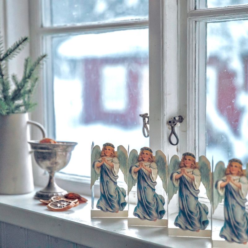 Pappersrader Blå Ängel