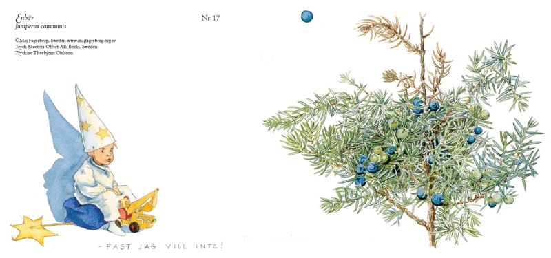 Julkort fast jag vill inte… 15x15 cm, Maj Fagerberg