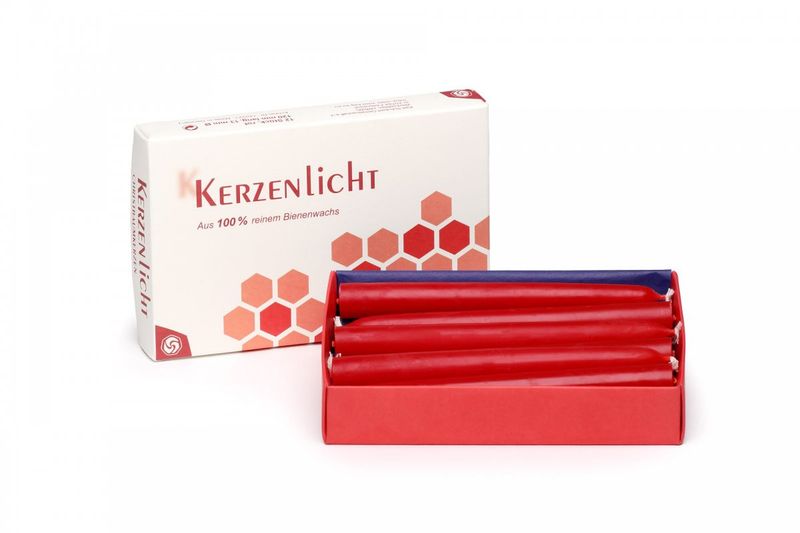 Julgransljus 100% bivax 12-pack RÖD