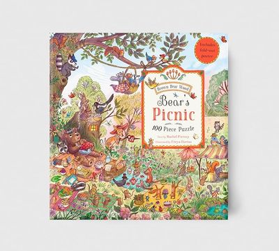 Pussel 100 bitar-Bear's Picnic Puzzle A Magical Woodland