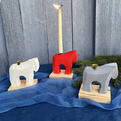 Ljusstake Staffanshäst för 1 ljus