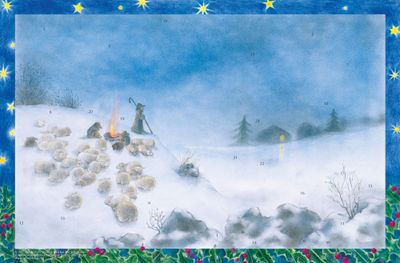 Adventskalender LITEN hedarna vaktar sina får