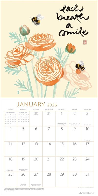 Väggkalender Thich Nhat Hanh