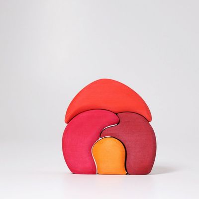 Klosshus "Tomtehuset", 4 klossar, från Grimms