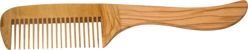 Kam med skaft OLIVTRÄ