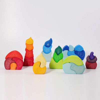 Klosshus "Tomtehuset", 4 klossar, från Grimms