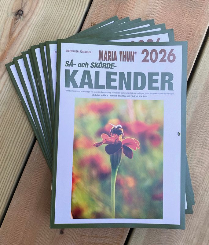 Så- och Skördekalender 2026  Maria Thun