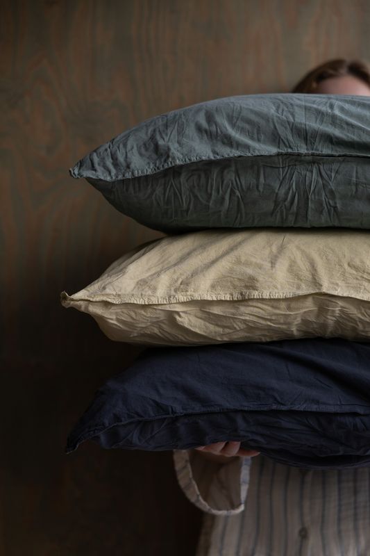 Påslakanset Crinkle EKO Solgul