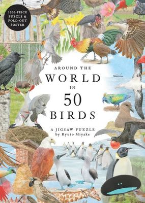 Pussel 1000 bitar Around the world 50 Birds