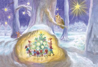 Adventskalender LITEN Nissarnas julgranständning