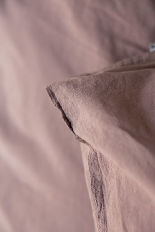 Påslakanset Crinkle EKO Rose Taupe 150x210 & 50x60cm